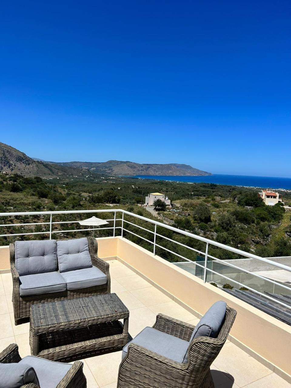 Villa Vuna - Private Pool -Sea View Chania  Bagian luar foto